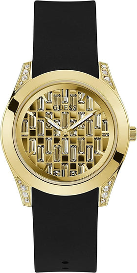 GUESS Women's Quartz Watch with Analog Display and Silicone Strap GW0109L1